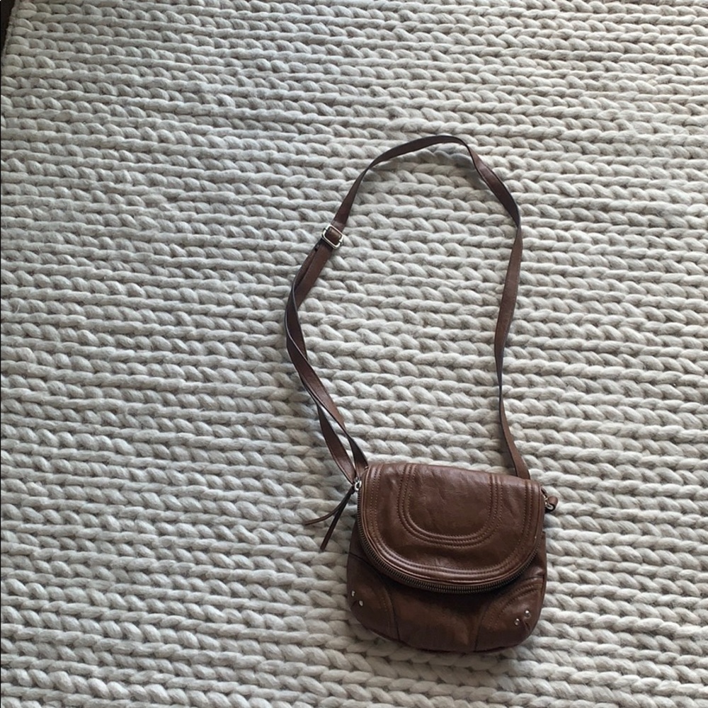 jessica simpson brown leather crossbody